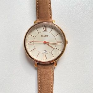 Fossil Jacqueline Sand Leather Watch